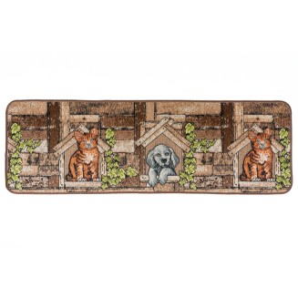 Πατάκι Κουζίνας με Αντιολισθητικό Υπόστρωμα Collage 9703 Καφέ 50x150εκ Sdim Πατάκι Κουζίνας με Αντιολισθητικό Υπόστρωμα Collage 9703 Καφέ 50x150εκ Sdim