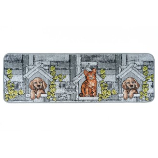 Πατάκι Κουζίνας με Αντιολισθητικό Υπόστρωμα Collage 9704 Γκρί 50x150εκ Sdim Πατάκι Κουζίνας με Αντιολισθητικό Υπόστρωμα Collage 9704 Γκρί 50x150εκ Sdim