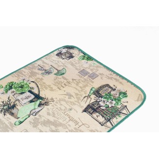 Πατάκι Κουζίνας με Αντιολισθητικό Υπόστρωμα Chalet 3302 Γκρί/Πράσινο 54x140εκ Sdim Πατάκι Κουζίνας με Αντιολισθητικό Υπόστρωμα Chalet 3302 Γκρί/Πράσινο 54x140εκ Sdim