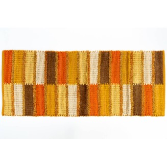 Βαμβακερό Πατάκι Κουζίνας Seema 003 Κίτρινο/Πρτοκαλί 55x140εκ Sdim