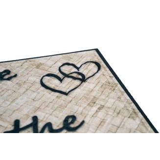 Αντιολισθητικό Πατάκι Εισόδου Amaron 002 Home is Where the Heart is 45x75εκ Sdim