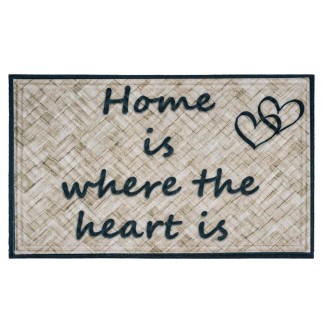 Αντιολισθητικό Πατάκι Εισόδου Amaron 002 Home is Where the Heart is 45x75εκ Sdim