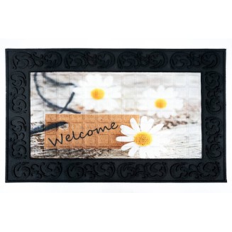 Αντιολισθητικό Πατάκι Εισόδου Venga  004 Welcome Daisies 45x75εκ Πάχους 6mm Sdim