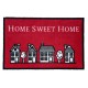 Sdim Πατάκι Εισόδου Μοκέτα με Αντιολισθητικό Υπόστρωμα Ambiance 791 Home Sweet Home Red 50x75εκ. Πάχους 8mm