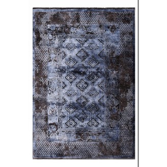 Πατάκι 70x150 Tzikas carpets Karma 00156-930 Μπλε-Μαυρο
