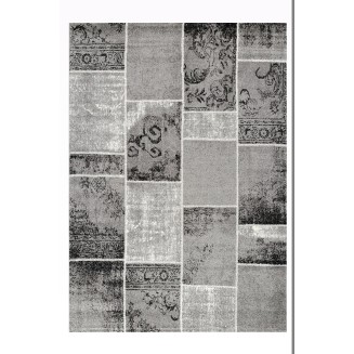 Σετ Πατάκια 3 Τεμαχίων Tzikas carpets Sky 25307-995 Μαυρο-Ασημι