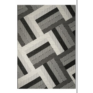Χαλί 133x190 Tzikas carpets Maestro 32006-960 Μαυρο-Κρεμ