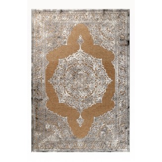 Χαλί Καλοκαιρινό 133x190 Tzikas carpets Harmony 37208-795 Καφε-Γκρι