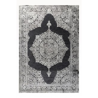Πατάκια Καλοκαιρινά Σετ 3 Τεμ. Tzikas carpets Harmony 37208-995 Μαυρο-Ασημι