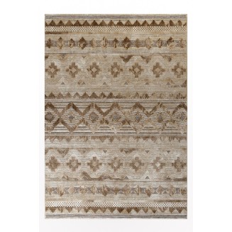 Χαλί Καλοκαιρινό 133x190 Tzikas carpets Boheme 61108-770 Μπεζ-Καφε
