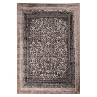 Χαλί 133x190 Tzikas carpets Elements 39800-995 Μαυρό-Ασημί