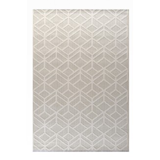 Χαλί Καλοκαιρινό 140x200 Tzikas carpets Mira 69606 Λευκό-Κρέμ