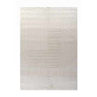Χαλί Καλοκαιρινό 140x200 Tzikas carpets Mira 69678 Λευκό-Κρέμ