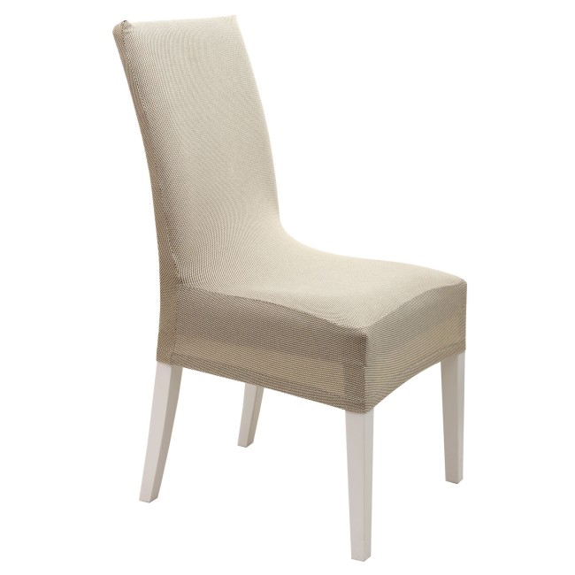 Κάλυμμα Καρέκλας Κοντό Elegant Μπεζ Μπεζ