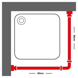 Βραχίονας Μπάνιου Γωνιακός 170x80 Ø 20 mm Sealskin Mat Aluminum