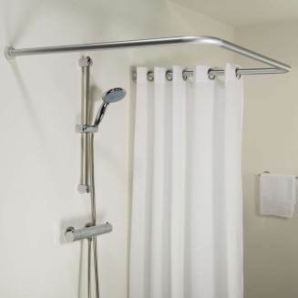 Βραχίονας Μπάνιου Γωνιακός 170x80 Ø 28 mm Sealskin Mat Aluminum