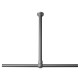 60 Ø 28 mm mat aluminum στήριγμα οροφής για βραχίονα μπάνιου γωνιακό Sealskin