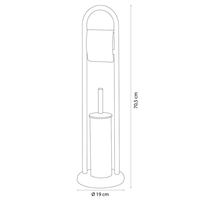 Acero white σταντ χαρτιού υγείας + πιγκάλ Sealskin