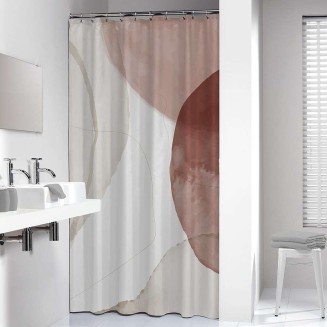 Κουρτίνα Μπάνιου 180x200 Υφασμάτινη Sealskin Earth Dark Pink