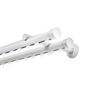 Σιδηρόδρομος Toledo Φ25mm Λευκός Διπλός 240cm MRShome
