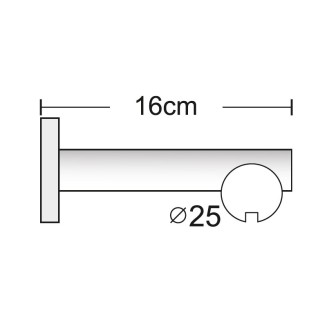 Σιδηρόδρομος Toledo Φ25mm Λευκός Μονός 200cm MRShome