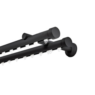 Σιδηρόδρομος Toledo Φ25mm Μαύρος Διπλός 160cm MRShome