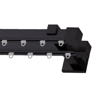 Σιδηρόδρομος Valencia 20x20mm Μαύρος Διπλός 160cm MRShome
