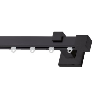 Σιδηρόδρομος Valencia 20x20mm Μαύρος Μονός 200cm MRShome