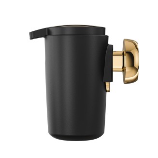 Cooper Δοχείο Κρεμοσάπουνου Επιτοίχιο 175 ml Black / Polished gold 800564 Tiger