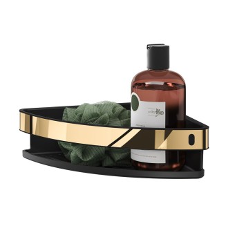 Tiger Cooper Ράφι Γωνιακό 21cm Black/Polished Gold 800563