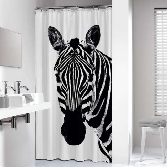 Κουρτίνα Μπάνιου 180x200 Πλαστική Sealskin Zebra Black