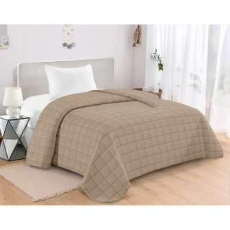 Κουβερλί Μονό 160x240 Καπιτονέ Adam Home Antel Mocha