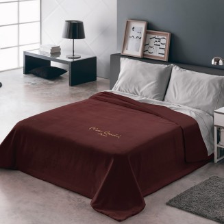 Κουβέρτα Fleece Μονή 160x220 Pierre Cardin Roche 745 Granate 16