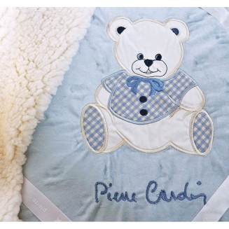 Κουβέρτα Fleece/Sherpa Αγκαλιάς 80x110 Pierre Cardin Teddy Blue