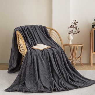 Κουβέρτα Fleece Υπέρδιπλη 220x240 Adam Home 550 Dark Grey 70