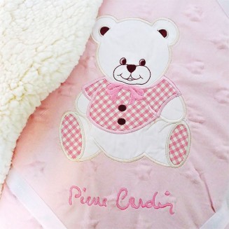 Κουβέρτα Fleece/Sherpa Κούνιας 110x140 Pierre Cardin Teddy Pink