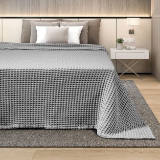 Κουβέρτα Πικέ King Size 240x260 Adam Home Grey