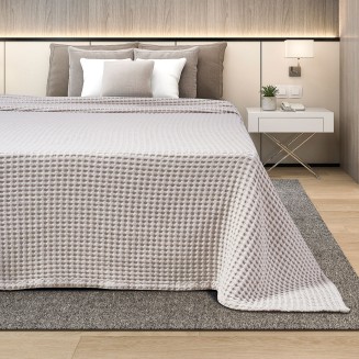 Κουβέρτα Πικέ Υπέρδιπλη 230x240 Adam Home Cappuccino