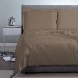 Σεντόνι Μεμονωμένο Υπέρδιπλο 250x270 Aslanis Home Satin Plain (172 Βenny Βrown) Καφέ Σκούρο