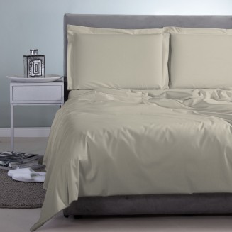 Σεντόνι Μεμονωμένο Υπέρδιπλο 250x270 Aslanis Home Satin Plain (438 Warm Βeige) Μπέζ