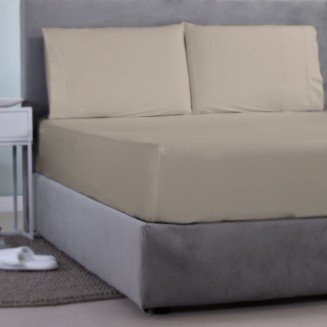 Σεντόνι Μεμονωμένο Με Λάστιχο Μονό 100x200+35 Aslanis Home Satin Ρlain (139 Sand) Άμμου