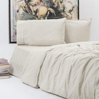 Σεντόνια Σετ Υπέρδιπλα 240x270 Aslanis Home Νew Solid 300+  Μπέζ