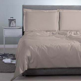 Σεντόνι Μεμονωμένο Υπέρδιπλο 250x270 Aslanis Home Satin Plain (120 Relaxed Khaki) Χακί Απαλό