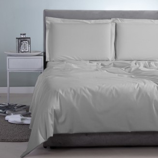 Σεντόνι Μεμονωμένο Ημίδιπλο 170x270 Aslanis Home Satin Plain (186 Warm Grey) Γκρί Απαλό