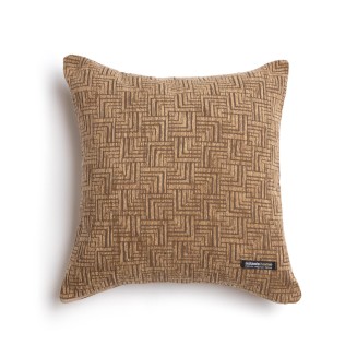 Διακοσμητική Μαξιλαροθήκη 45x45 Aslanis Home New Maze Καπουτσίνο 11 Classic Σενίλ Ζακάρ