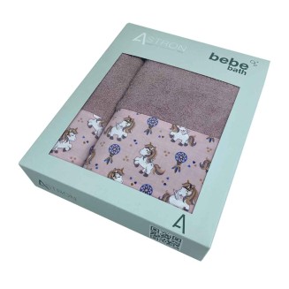Πετσέτες Παιδικές Σετ 2 Τεμαχίων Astron Italy Boho Unicorn