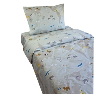 Παπλωματοθήκη Σετ Μονή 165x250 Astron Italy Παιδική Animal World