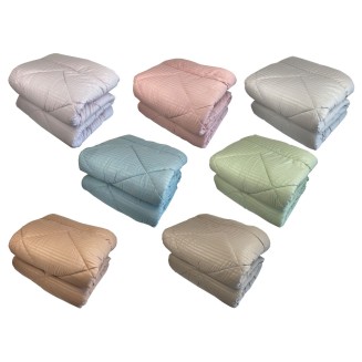 Πάπλωμα Υπέρδιπλο 220x240 Astron Italy Σατέν Ριγέ Lilac
