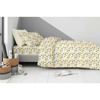 Κουβερλί Σετ Μονό 160×250 Astron Italy Παιδικό Με Σεντόνι Και 1 Μαξιλαροθήκη Safari & Zoo
