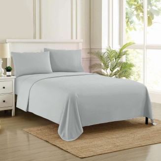 Σεντόνι Μεμονωμένο King Size Με Λάστιχο 180x200+35 Espree Solid Light Grey Σεντόνι Μεμονωμένο King Size Με Λάστιχο 180x200+35 Espree Solid Light Grey